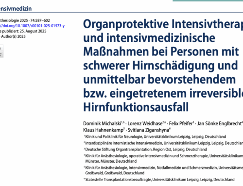 Organprotektive Intensivtherapie und intensivmedizinische Maßnahmen bei Personen mit schwerer Hirnschädigung